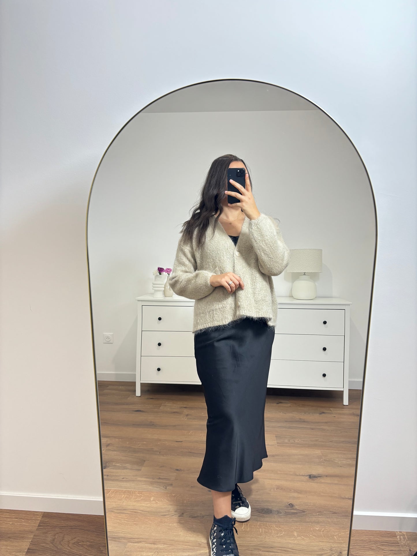 Cardigan beige foncé