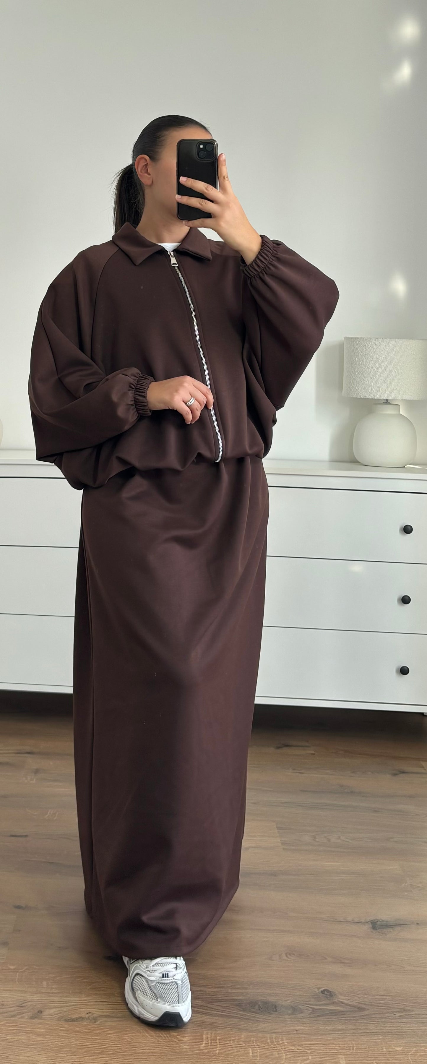 Ensemble jupe marron