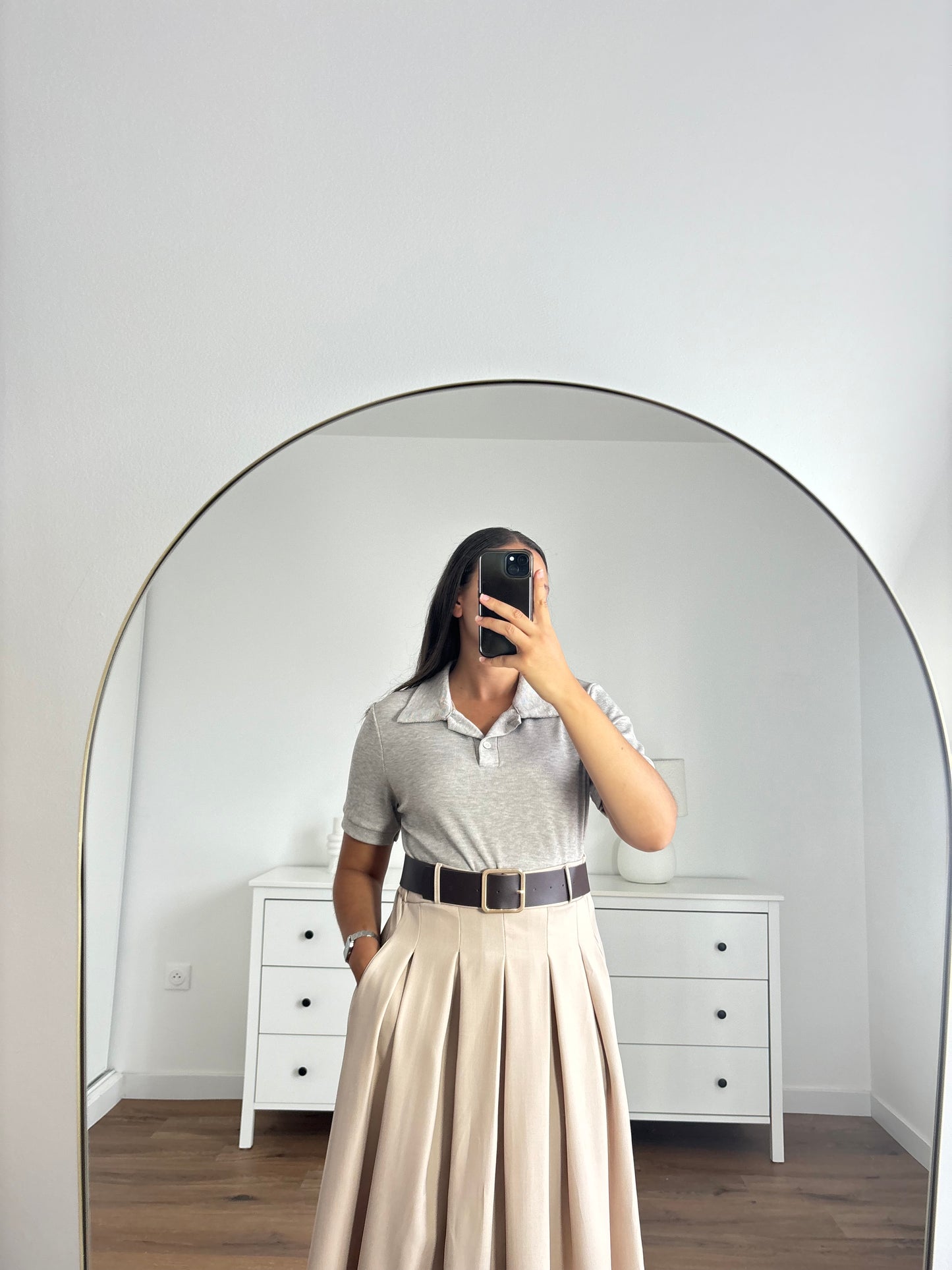 Robe polo beige