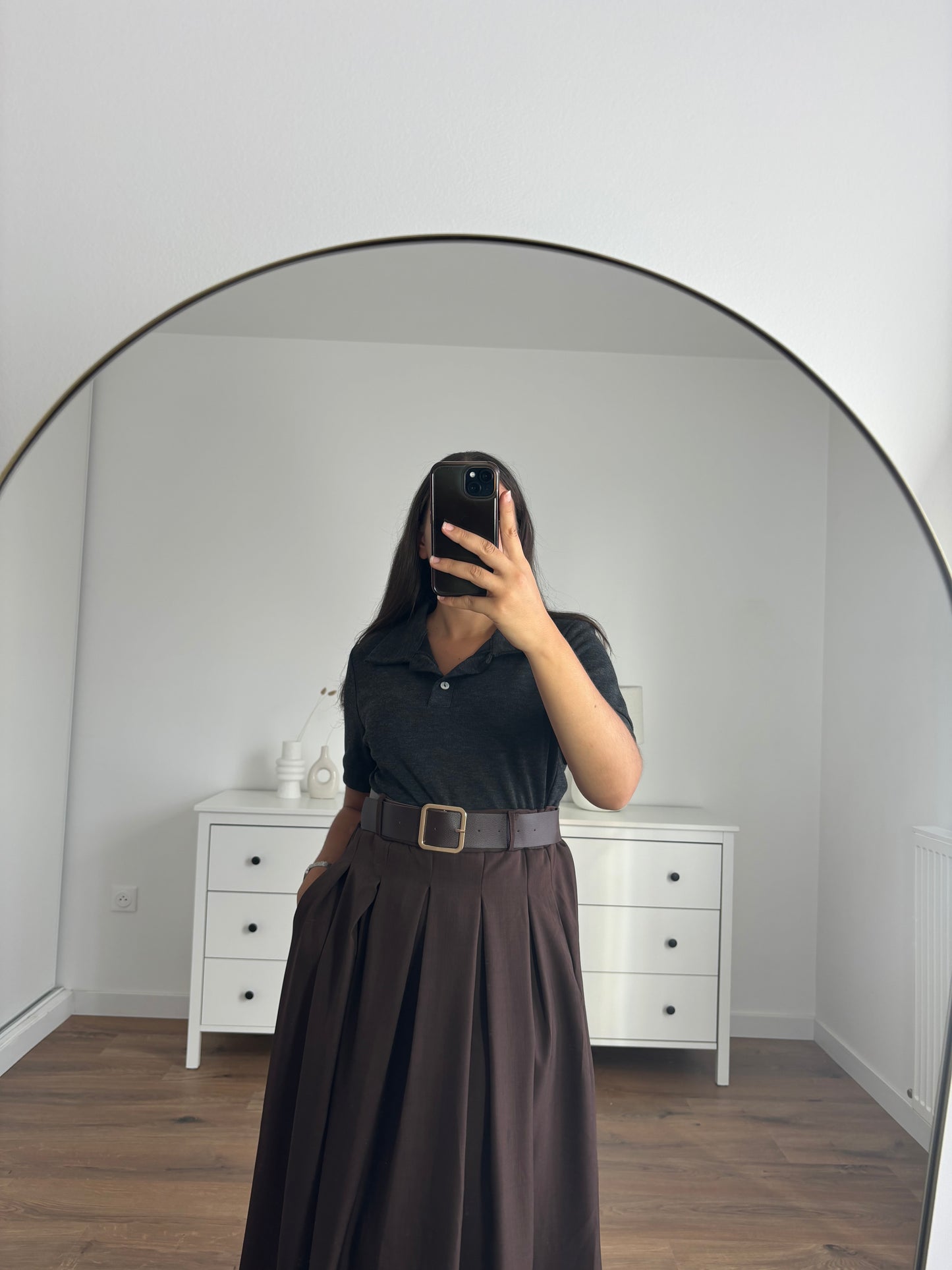 Robe polo marron