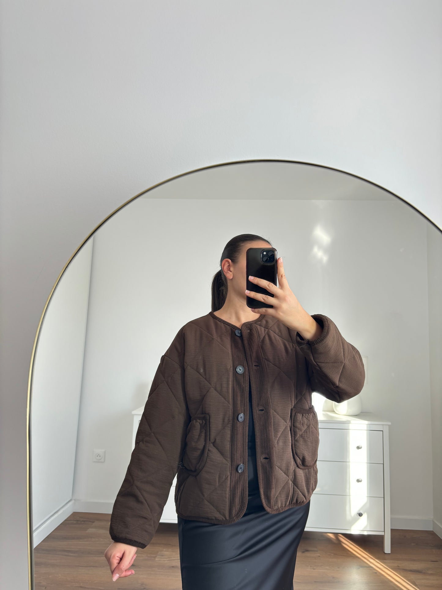 Veste matelassée marron