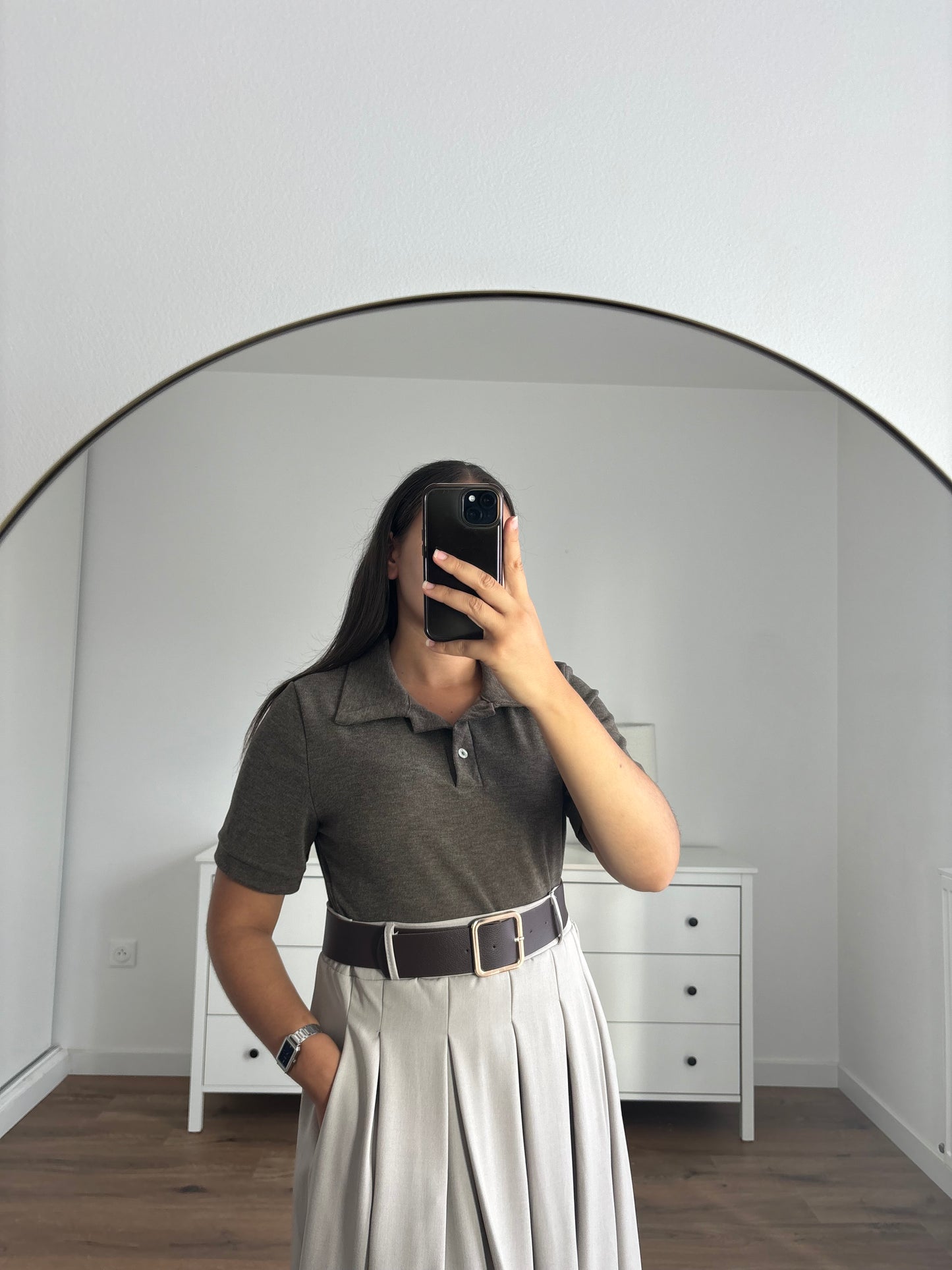 Robe polo taupe