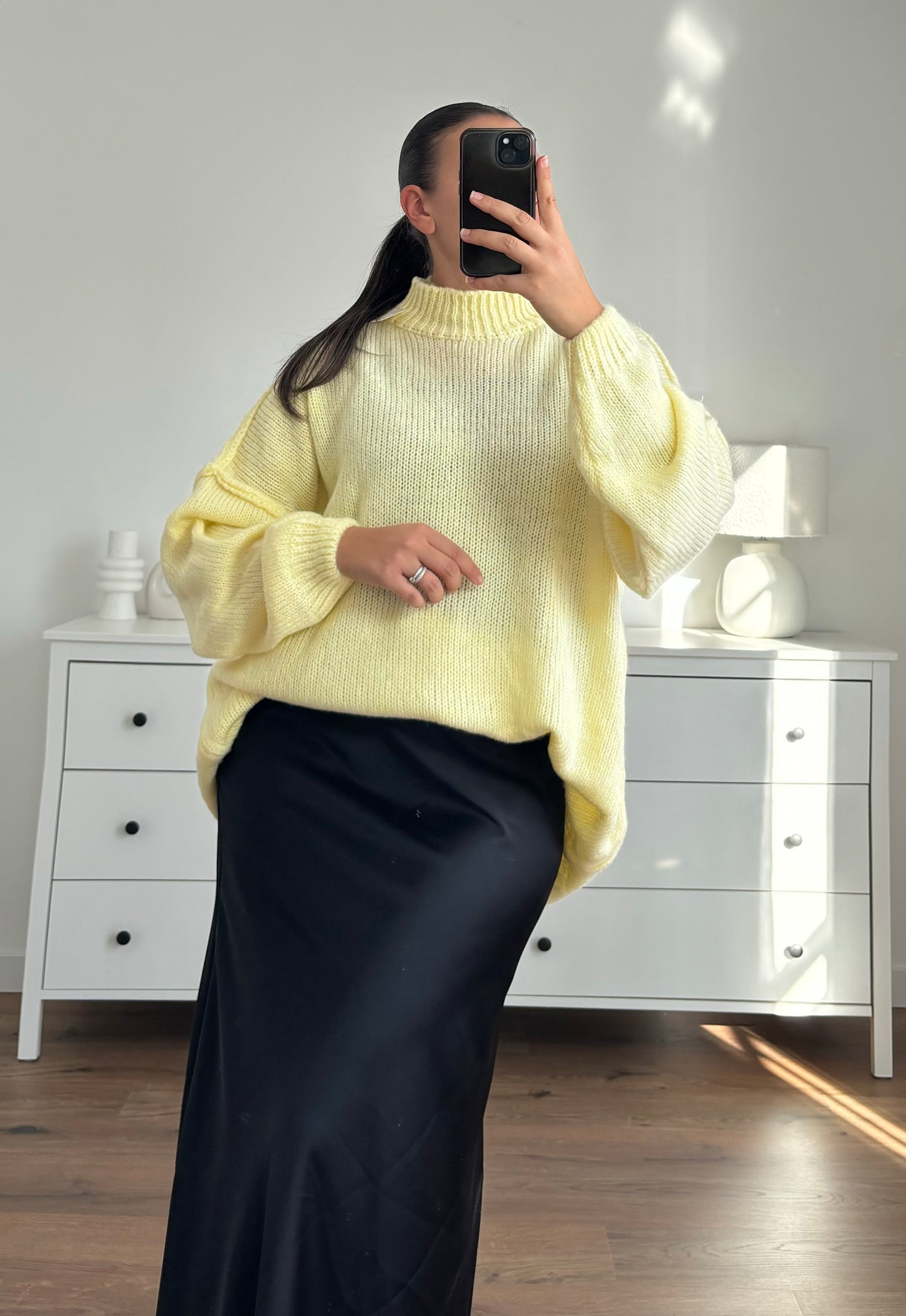 Pull oversize jaune