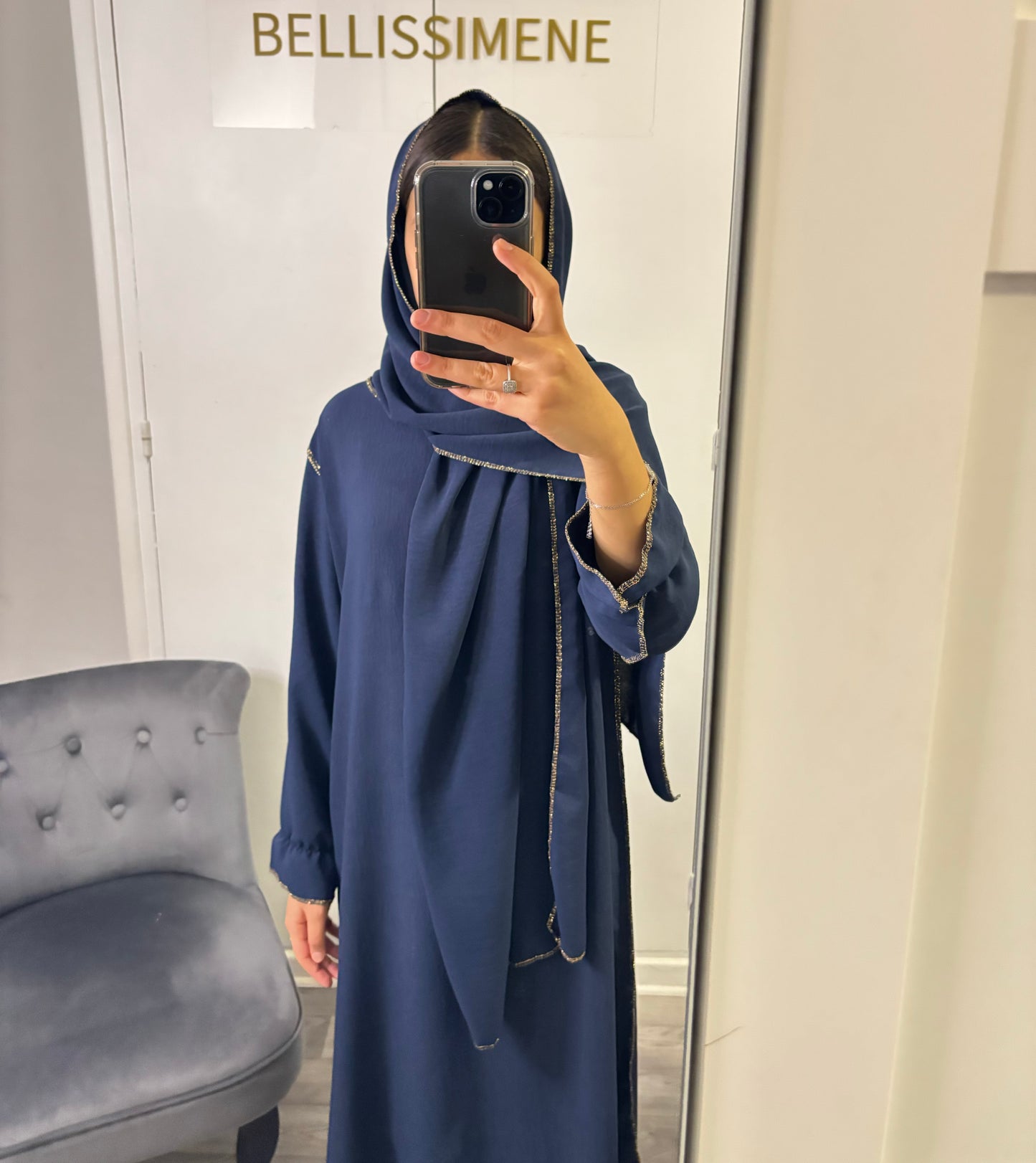 Abaya voile intégré enfant