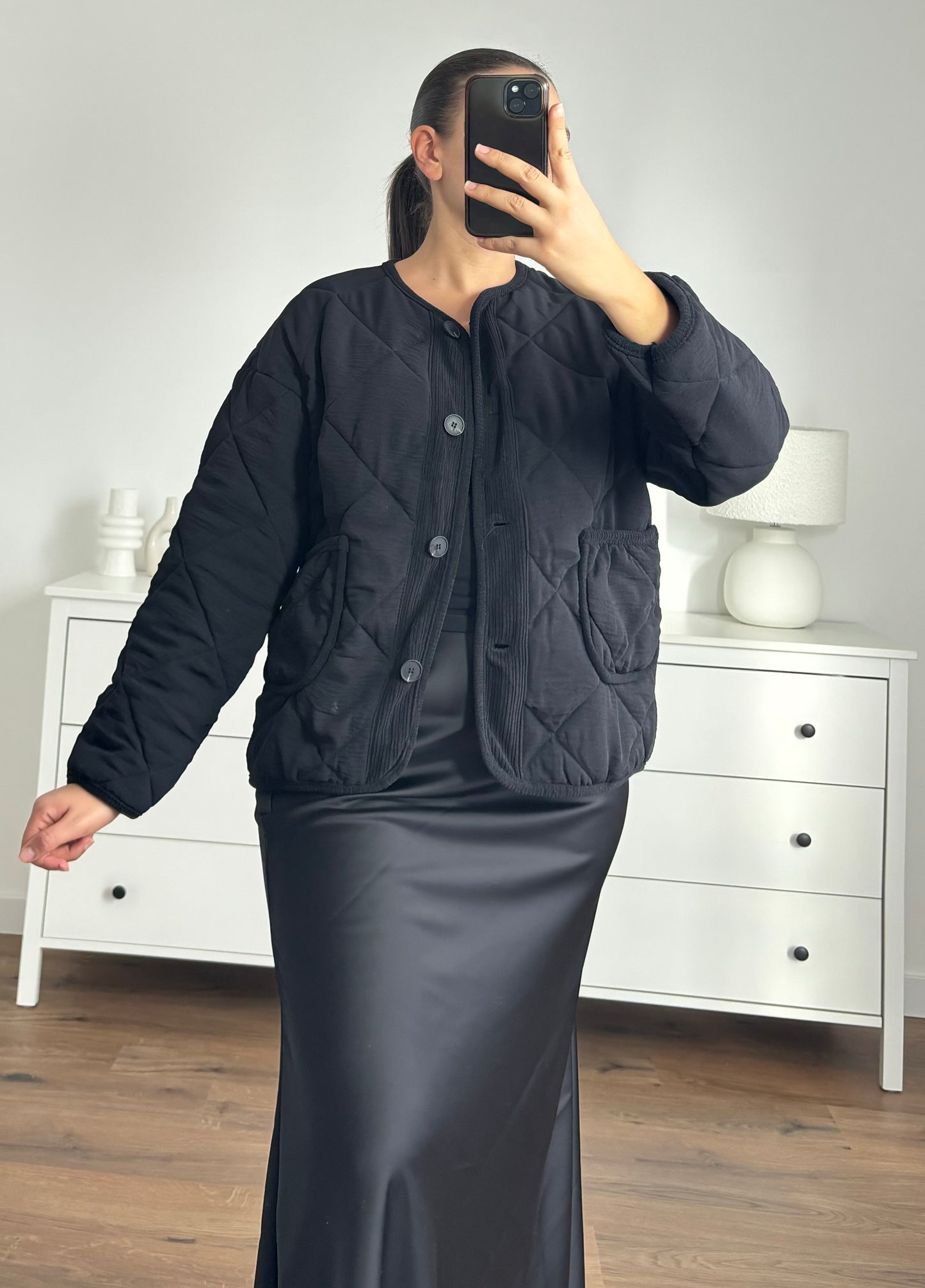 Veste matelassée noir