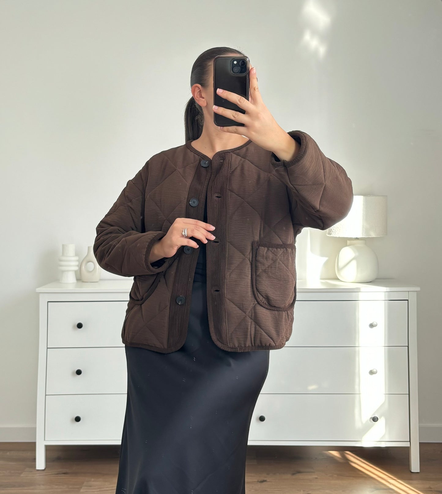 Veste matelassée marron