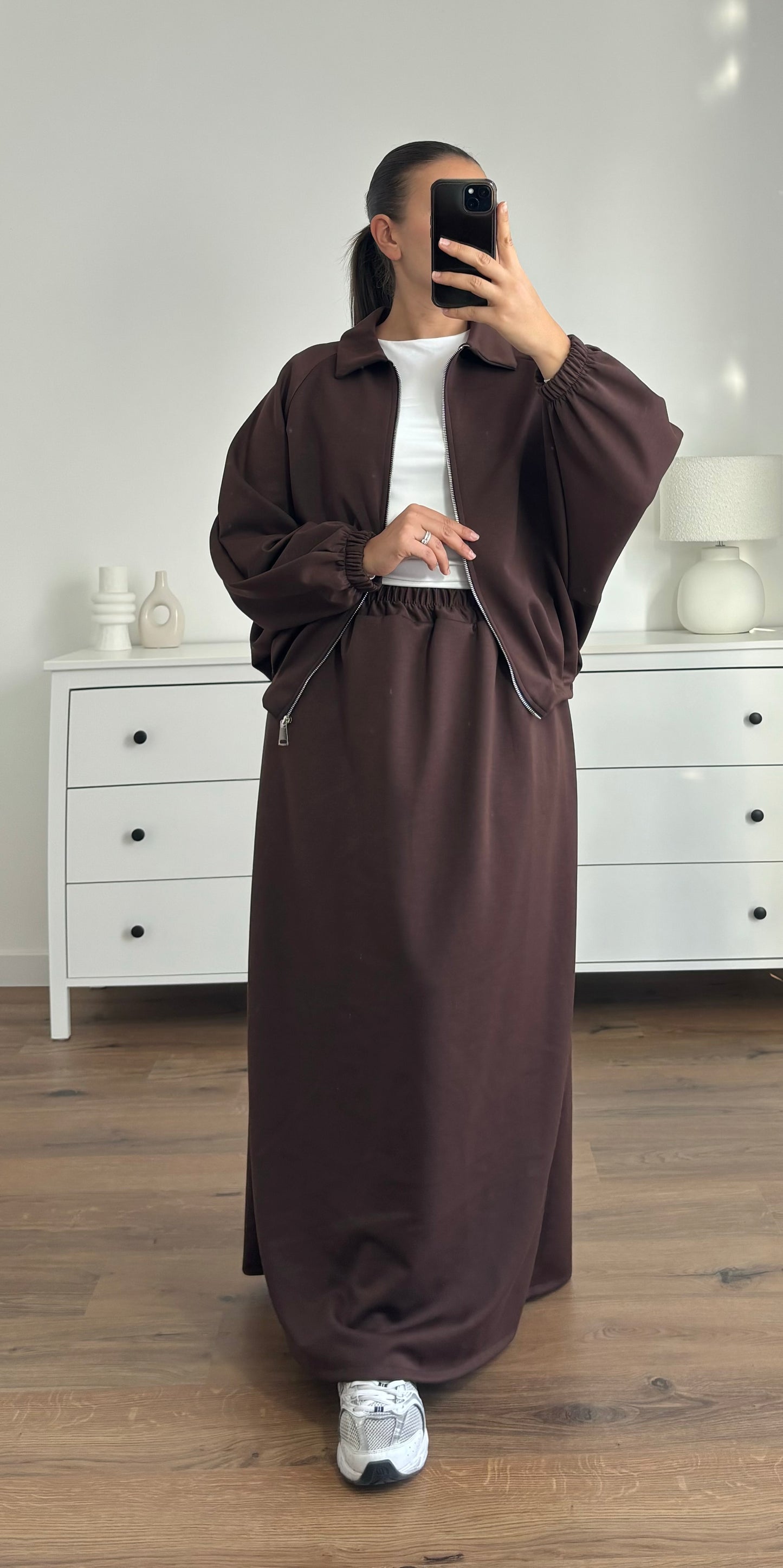 Ensemble jupe marron