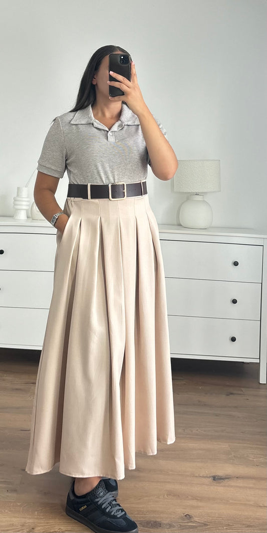 Robe polo beige
