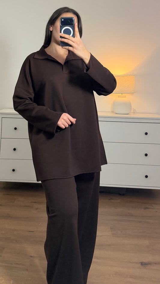 Ensemble confort marron