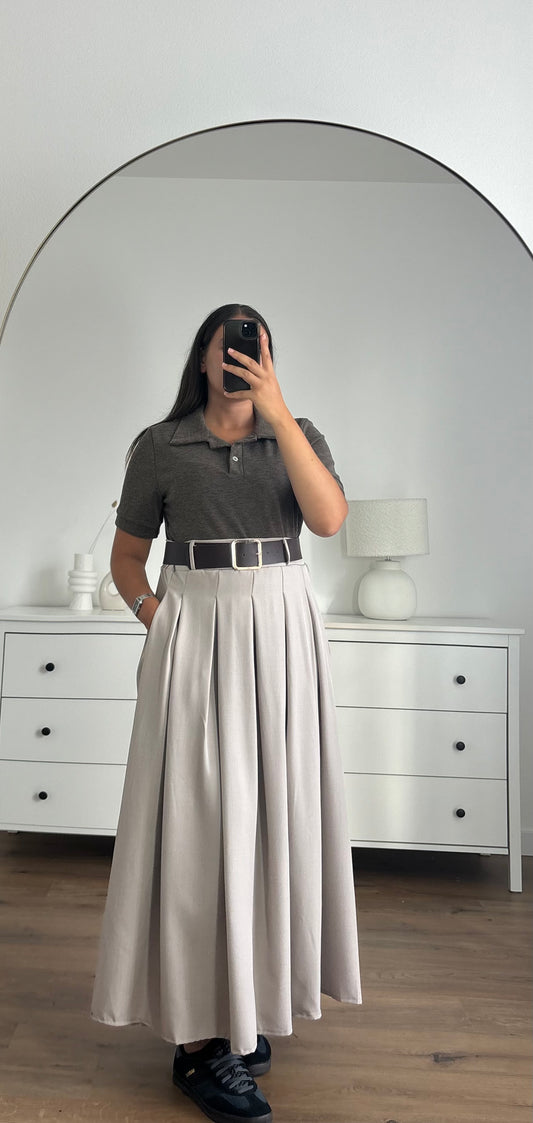 Robe polo taupe