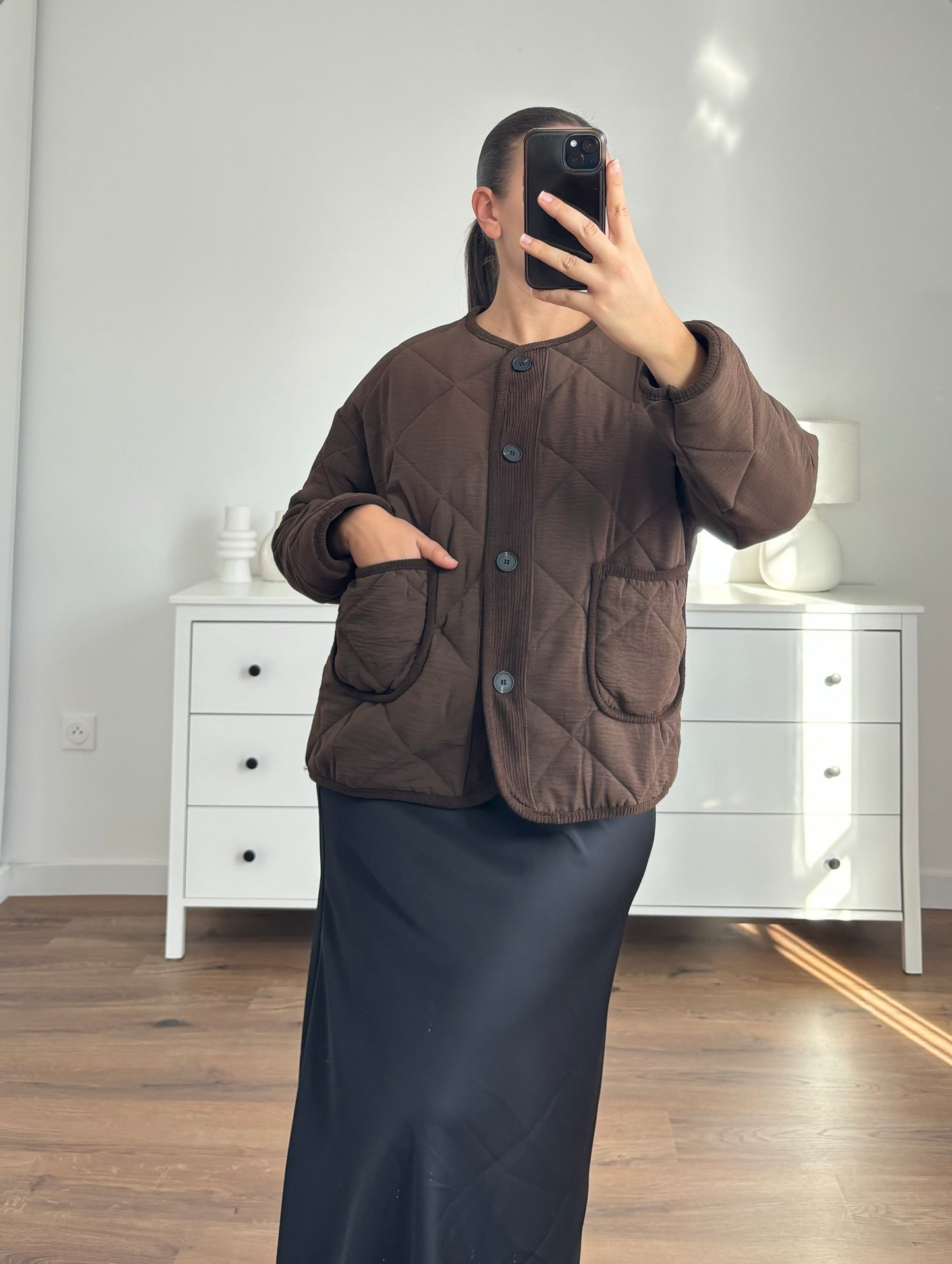 Veste matelassée marron